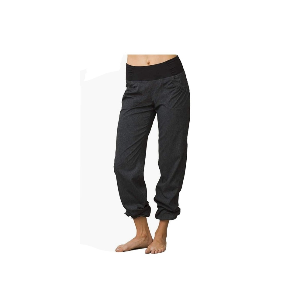 PrAna Relaxed Fit Summit Pants Sz Medium High Rise Stretch Pull On Outdoor Gray